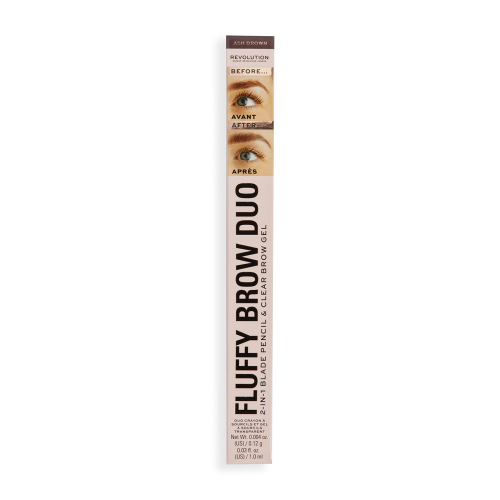 Revolution - Lápis de sobrancelha Fluffy Brow Filter Duo - Dark Brown