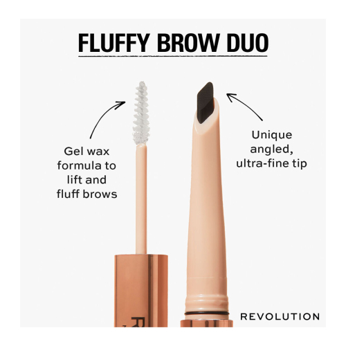 Revolution - Lápis de sobrancelha Fluffy Brow Filter Duo - Granite