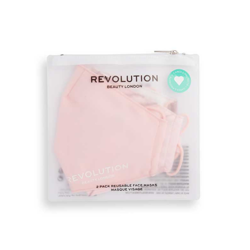 Revolution - Pacote de 2 máscaras de pano reutilizáveis - Pink