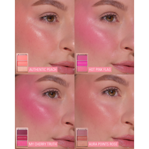 Revolution - Paleta de Blush Icon Blush - Aura Points Rose