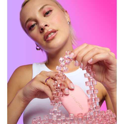 Makeup Revolution - Pó compacto + adesivo para celular Powder Pops - Rose