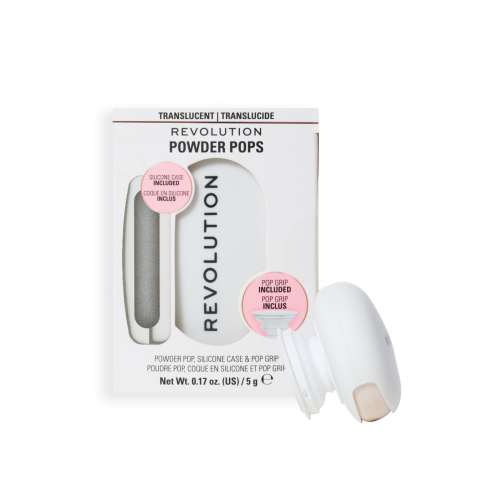 Makeup Revolution - Pó compacto + adesivo para celular Powder Pops - Translucent