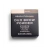 Revolution Pro  - Sombra de sobrancelha em pó Duo Brow - Medium Brown