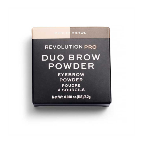 Revolution Pro  - Sombra de sobrancelha em pó Duo Brow - Medium Brown