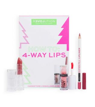 Revolution Relove - Conjunto de presentes How To: 4-Way Lips