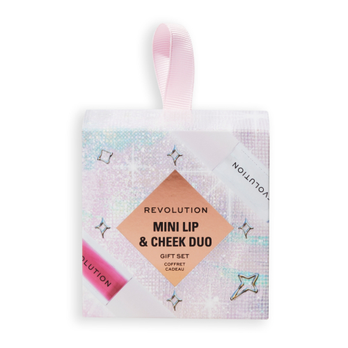 Revolution - Conjunto Mini Lip & Cheek Duo - Mini Blush Bomb Cream Blusher Cute Pink + Mini Pout Bomb Clear Shimmer