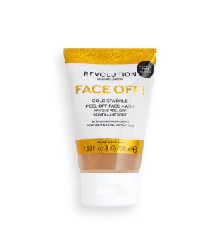 Revolution Skincare - Máscara facial Face Off! - Gold Glitter