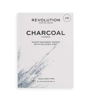 Revolution Skincare - Pack de 5 máscaras com carvão
