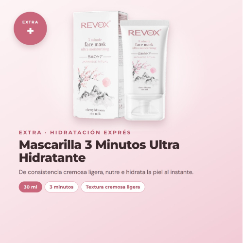 Revox Conjunto Completo de Cuidado Facial Japanese Routine com Gel Limpeza, Peeling, Tónico, Sérum, Creme e Máscara Hidratante Vegan e Cruelty Free