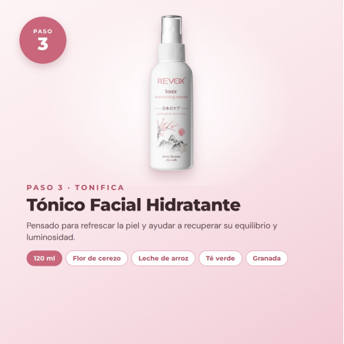 Revox Conjunto Completo de Cuidado Facial Japanese Routine com Gel Limpeza, Peeling, Tónico, Sérum, Creme e Máscara Hidratante Vegan e Cruelty Free