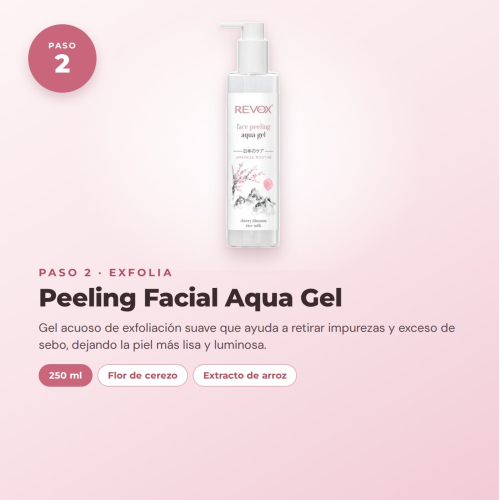 Revox Conjunto Completo de Cuidado Facial Japanese Routine com Gel Limpeza, Peeling, Tónico, Sérum, Creme e Máscara Hidratante Vegan e Cruelty Free