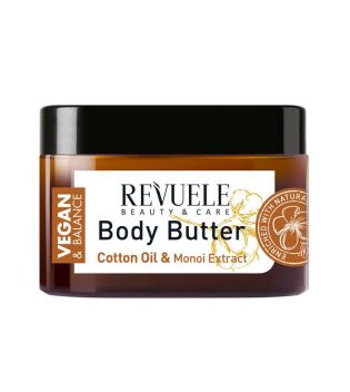 Revuele - *Vegan & Balance* - Manteiga corporal - Algodão e óleo monoi