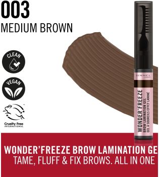 Rimmel London - Gel fixador de sobrancelhas Wonder´ Freeze - 003: Medium Brown