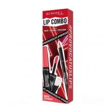 Rimmel London - Conjunto de lábios Lip Combo 3 em 1 Provocalips + Lasting Finish - Mauve Euphoria