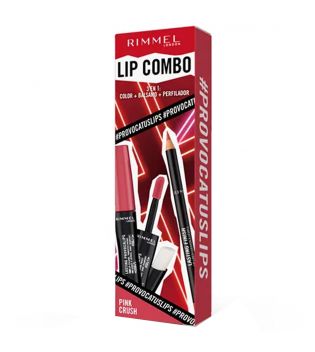 Rimmel London - Conjunto de lábios Lip Combo 3 em 1 Provocalips + Lasting Finish - Pink Crush