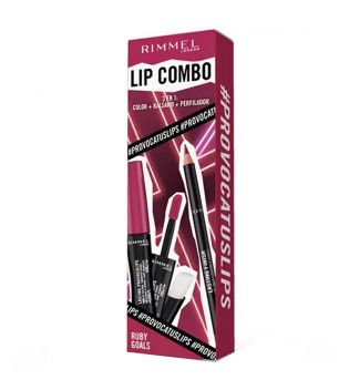 Rimmel London - Lip Set Lip Combo 3 em 1 Provocalips + Lasting Finish - Ruby Goals