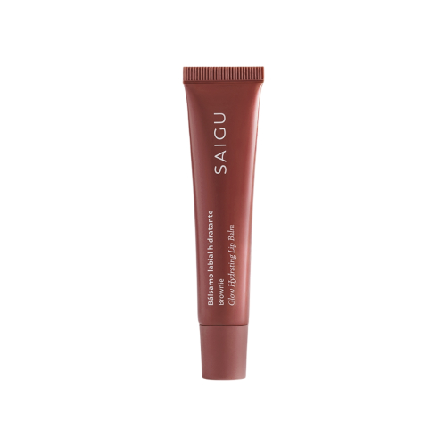 Saigu Cosmetics - Bálsamo labial hidratante com efeito brilhante - Brownie