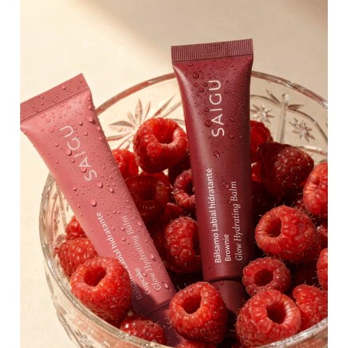 Saigu Cosmetics - Bálsamo labial hidratante com efeito brilhante - Brownie