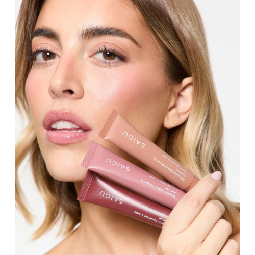 Saigu Cosmetics - Bálsamo labial hidratante com efeito brilhante - Brownie