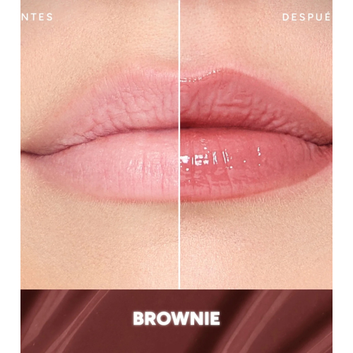 Saigu Cosmetics - Bálsamo labial hidratante com efeito brilhante - Brownie