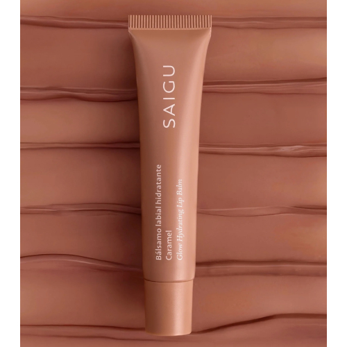 Saigu Cosmetics - Bálsamo labial hidratante com efeito brilhante - Caramel