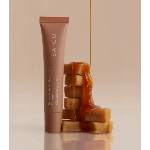 Saigu Cosmetics - Bálsamo labial hidratante com efeito brilhante - Caramel