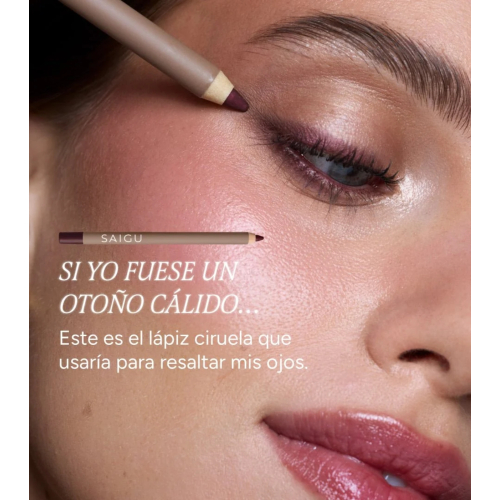 Saigu Cosmetics - *Golden Plum* - Lápis de olhos Delineado Infinito - Satin Wine