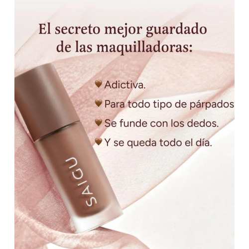 Saigu Cosmetics - *Golden Plum* - Sombra de olhos líquida One Touch - Ash