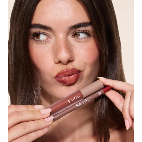 Saigu Cosmetics - Delineador Labial Sedoso - Garnet Red