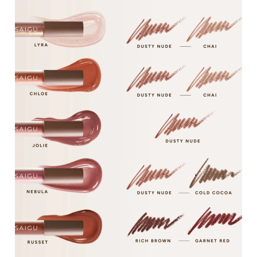 Saigu Cosmetics - Delineador Labial Sedoso - Garnet Red