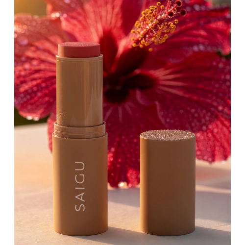 Saigu Cosmetics - *Mediterranean Glow* - Blush em bastão Melting Blush - Wild Hibiscus