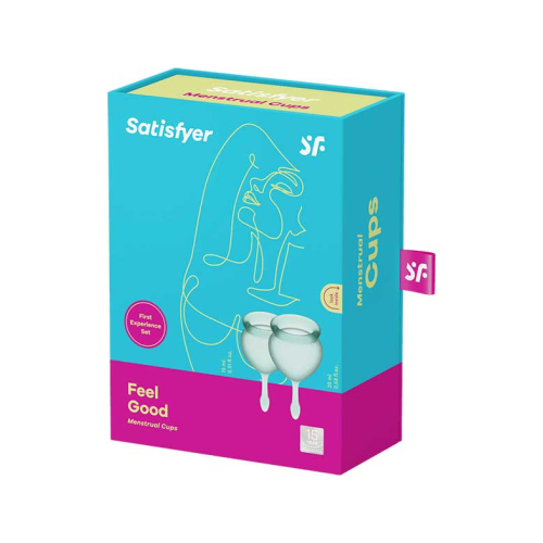 Satisfyer - Kit Menstrual Cup Feel Good (15 + 20 ml) - Verde Escuro