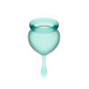 Satisfyer - Kit Menstrual Cup Feel Good (15 + 20 ml) - Verde Escuro