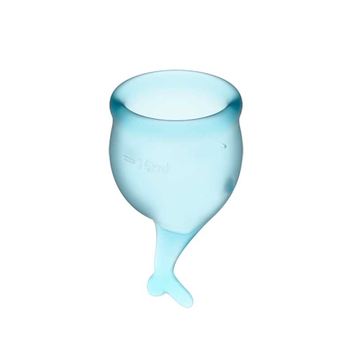 Satisfyer - Kit Menstrual Cup Feel Secure (15 + 20 ml) - Azul Claro