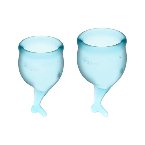 Satisfyer - Kit Menstrual Cup Feel Secure (15 + 20 ml) - Azul Claro
