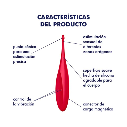 Satisfyer - Vibrador de clitóris Twirling Fun - Vermelho