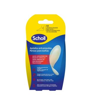 Scholl - Curativos grandes anti-bolhas no calcanhar - 5 contagens