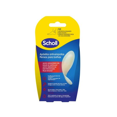 Scholl - Curativos grandes anti-bolhas no calcanhar - 5 contagens
