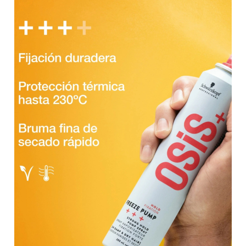 Schwarzkopf - *OSiS+* - Laca de fixação forte Freeze Pump