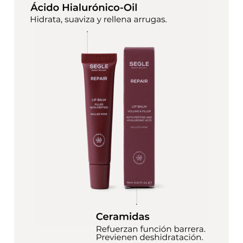 SEGLE - Bálsamo labial com peptídeos Repair - Mulled Wine