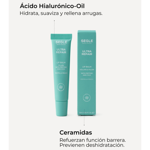 SEGLE - Bálsamo labial com peptídeos Ultra repair - Centella Peach