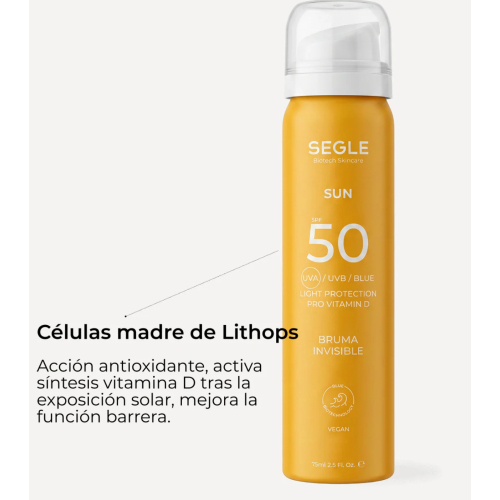 SEGLE - Bruma facial solar invisível FPS50