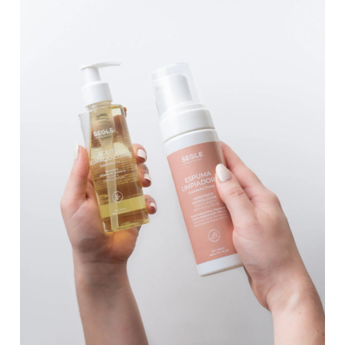 SEGLE - Pacote de limpeza duplo óleo desmaquilhante + espuma de limpeza