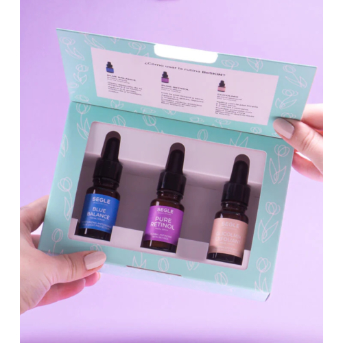 SEGLE - Pacote de rotina antienvelhecimento e reafirmante BeSKIN da @befarmacos - Todos os tipos de pele exceto sensíveis