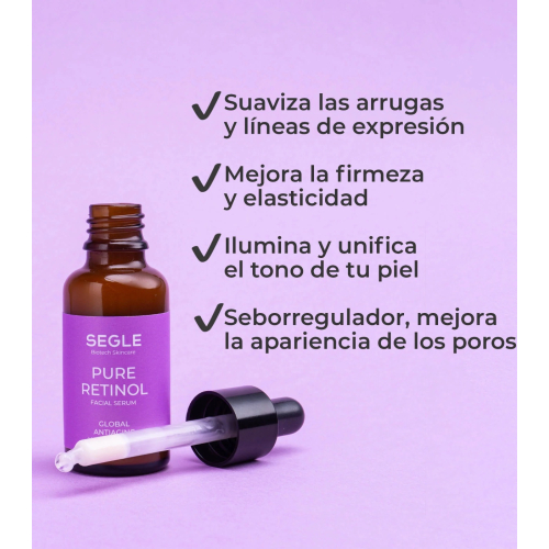 SEGLE - Pacote de vitamina D FPS30 + retinol - Todos os tipos de pele