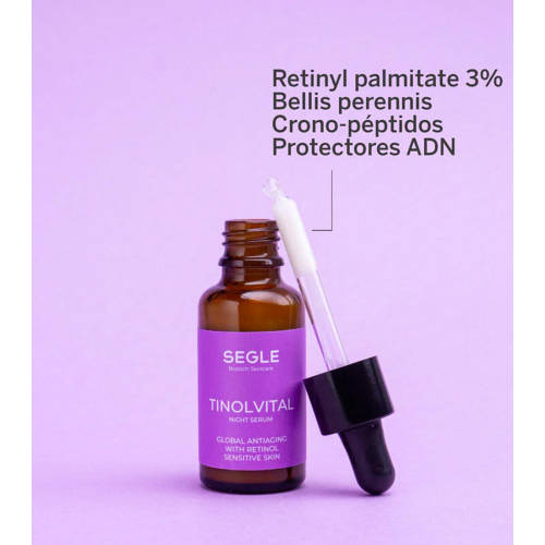 SEGLE - Sérum facial noturno antienvelhecimento Tinolvital - Pele sensível