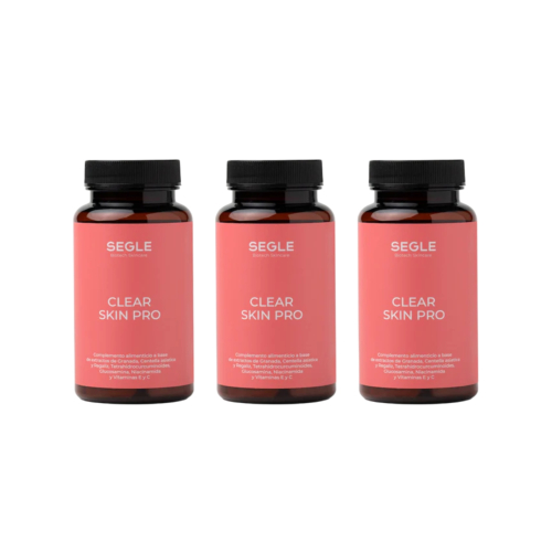 SEGLE - Conjunto de 3 suplementos alimentares Clear Skin Pro - 3x60 cápsulas