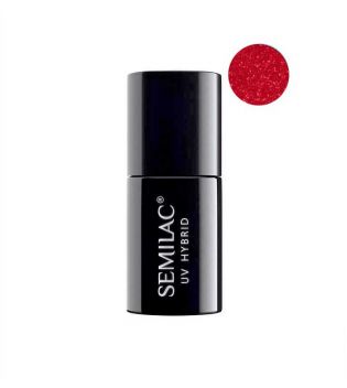 Semilac - Esmalte semipermanente - 025: Glitter Red