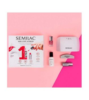 Semilac - Conjunto de manicura semi-permanente One Step Hybrid
