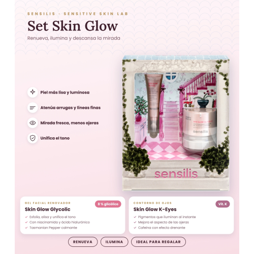 Sensilis - *Xmass* - Conjunto Skin Glow de gel facial + Tratamento de olheiras